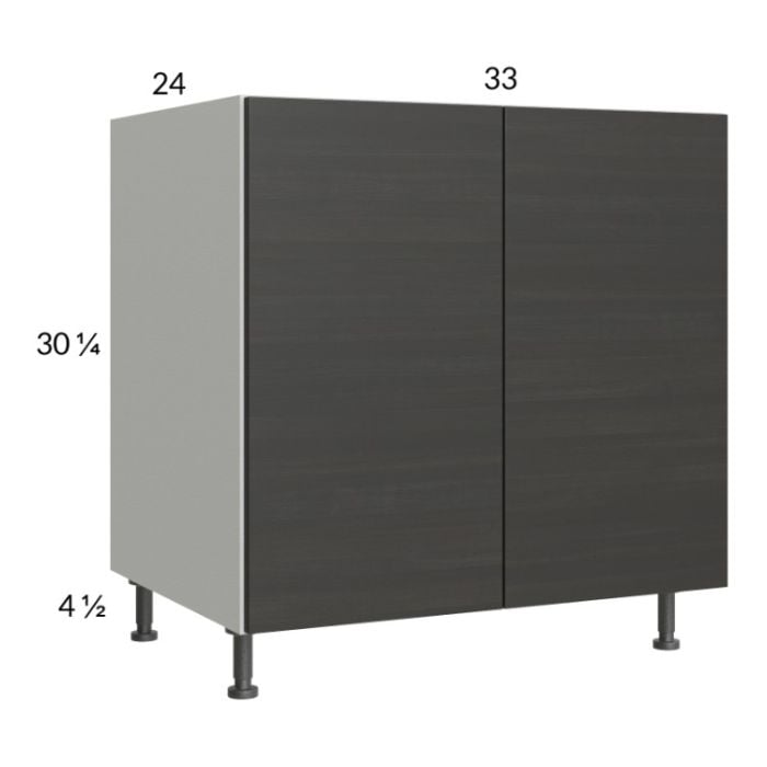 RTA Euro Cafe 33" Full Height Door Base Cabinet with 2 Finished End Panels