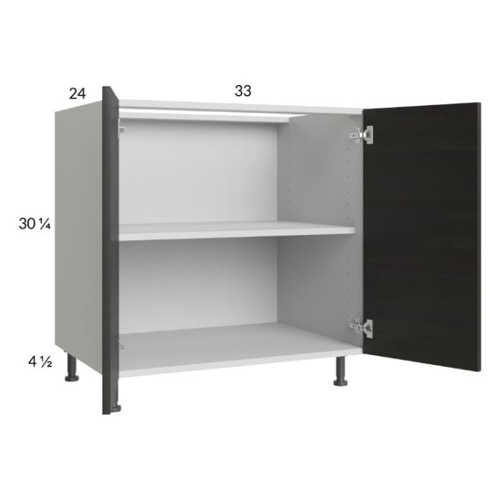 RTA Euro Cafe 33" Full Height Door Base Cabinet with 2 Finished End Panels