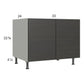 RTA Euro Cafe 33" Full Height Door Desk Base Cabinet with 1 Finished End Panel