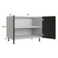 RTA Euro Cafe 33" Full Height Door Desk Base Cabinet with 2 Finished End Panels