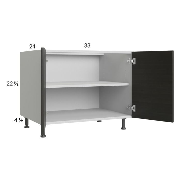 RTA Euro Cafe 33" Full Height Door Desk Base Cabinet with 2 Finished End Panels