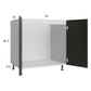 RTA Euro Cafe 33" Full Height Door Sink Base Cabinet