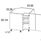 RTA Euro Cafe 33" Lazy Susan Base Cabinet with 1 Finished End Panel