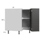 RTA Euro Cafe 33" Lazy Susan Base Cabinet with 2 Finished End Panels