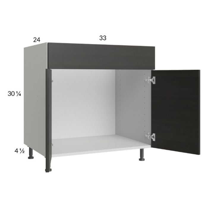 RTA Euro Cafe 33" Sink Base Cabinet with 1 Finished End Panel