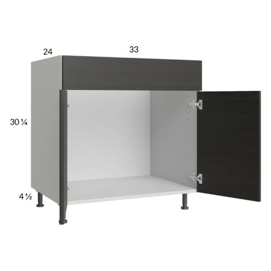 RTA Euro Cafe 33" Sink Base Cabinetwith 2 Finished End Panels