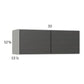 RTA Euro Cafe 33" x 12-5/8" Wall Cabinet with 1 Finished End Panel