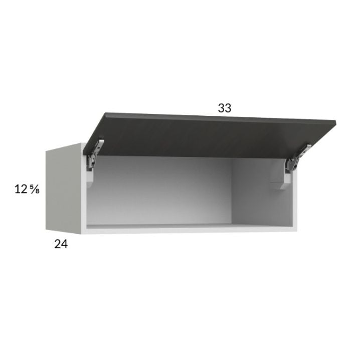 RTA Euro Cafe 33" x 12-5/8" x 24" Flip Up Door Wall Cabinet with 1 Finished End Panel