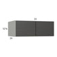 RTA Euro Cafe 33" x 12-5/8" x 24" Wall Cabinet with 2 Finished End Panels