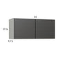 RTA Euro Cafe 33" x 15-1/8" Wall Cabinet with 1 Finished End Panel