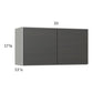RTA Euro Cafe 33" x 17-5/8" Wall Cabinet with 1 Finished End Panel