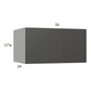RTA Euro Cafe 33" x 17-5/8" x 24" Flip Up Door Wall Cabinet with 1 Finished End Panel