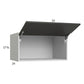 RTA Euro Cafe 33" x 17-5/8" x 24" Flip Up Door Wall Cabinet with 1 Finished End Panel