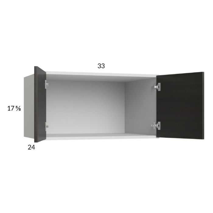 RTA Euro Cafe 33" x 17-5/8" x 24" Wall Cabinet with 1 Finished End Panel