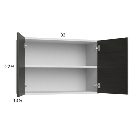 RTA Euro Cafe 33" x 22-5/8" Wall Cabinet with 1 Finished End Panel
