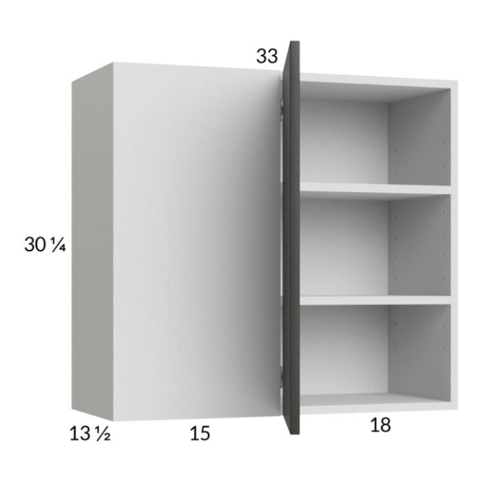 RTA Euro Cafe 33" x 30-1/4" Blind Corner Wall Cabinet with 1 Finished End Panel