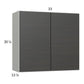 RTA Euro Cafe 33" x 30-1/4" Wall Cabinet
