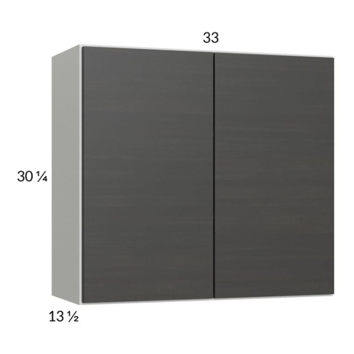 RTA Euro Cafe 33" x 30-1/4" Wall Cabinet with 1 Finished End Panel