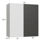 RTA Euro Cafe 33" x 35-1/4" Blind Corner Wall Cabinet