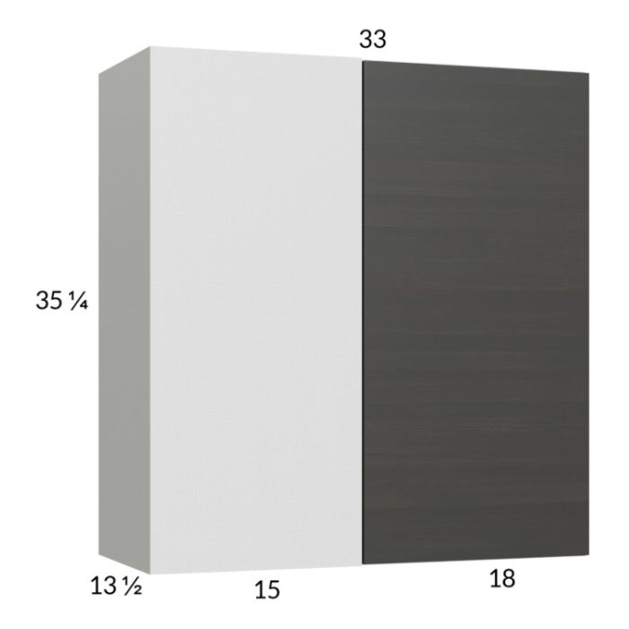 RTA Euro Cafe 33" x 35-1/4" Blind Corner Wall Cabinet