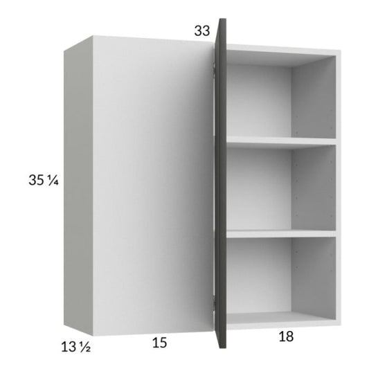RTA Euro Cafe 33" x 35-1/4" Blind Corner Wall Cabinet with 1 Finished End Panel