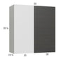RTA Euro Cafe 33" x 35-1/4" Blind Corner Wall Cabinet with 2 Finished End Panels