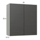 RTA Euro Cafe 33" x 35-1/4" Wall Cabinet