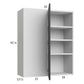 RTA Euro Cafe 33" x 40-1/4" Blind Corner Wall Cabinet
