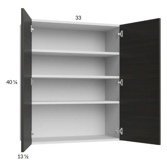 RTA Euro Cafe 33" x 40-1/4" Wall Cabinet with 1 Finished End Panel