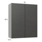 RTA Euro Cafe 33" x 40-1/4" Wall Cabinet with 2 Finished End Panels