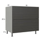 RTA Euro Cafe 36" 2-Drawer Base Cabinet with 1 Inner Drawer and 2 Finished End Panels