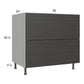 RTA Euro Cafe 36" 2-Drawer Base Cabinet with 2 Finished End Panels