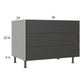 RTA Euro Cafe 36" 3-Drawer Desk Base Cabinet
