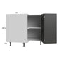 RTA Euro Cafe 36" Corner Base Cabinet with 1 Finished End Panel