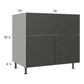 RTA Euro Cafe 36” Farm Sink Base Cabinet with 1 Finished End Panel