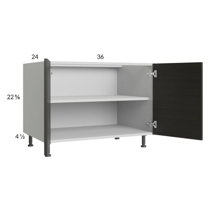 RTA Euro Cafe 36" Full Height Door Desk Base Cabinet with 1 Finished End Panel