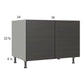 RTA Euro Cafe 36" Full Height Door Desk Base Cabinet with 2 Finished End Panels