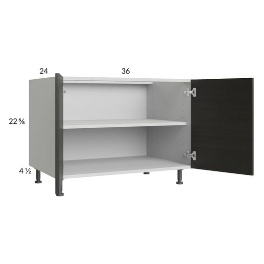 RTA Euro Cafe 36" Full Height Door Desk Base Cabinet with 2 Finished End Panels