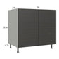 RTA Euro Cafe 36" Full Height Door Sink Base Cabinet