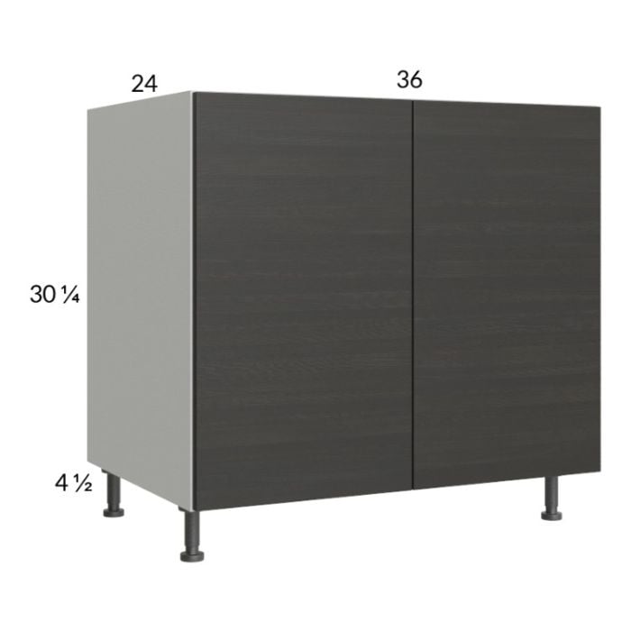 RTA Euro Cafe 36" Full Height Door Sink Base Cabinet with 2 Finished End Panels