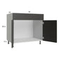 RTA Euro Cafe 36" Sink Base Cabinet with 1 Finished End Panel