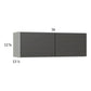 RTA Euro Cafe 36" x 12-5/8" Wall Cabinet with 1 Finished End Panel