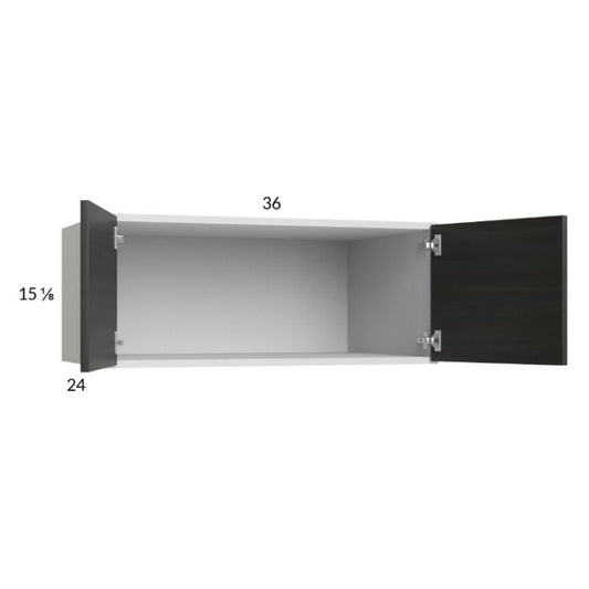 RTA Euro Cafe 36" x 15-1/8" x 24" Wall Cabinet with 1 Finished End Panel