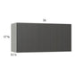 RTA Euro Cafe 36" x 17-5/8" Flip Up Door Wall Cabinet with 1 Finished End Panel