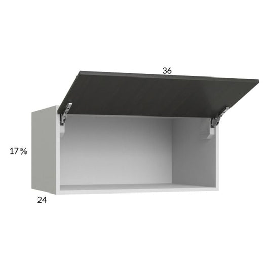 RTA Euro Cafe 36" x 17-5/8" x 24" Flip Up Door Wall Cabinet with 1 Finished End Panel
