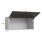 RTA Euro Cafe 36" x 17-5/8" x 24" Flip Up Door Wall Cabinet with 2 Finished End Panels