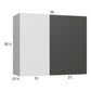RTA Euro Cafe 36" x 30-1/4" Blind Corner Wall Cabinet