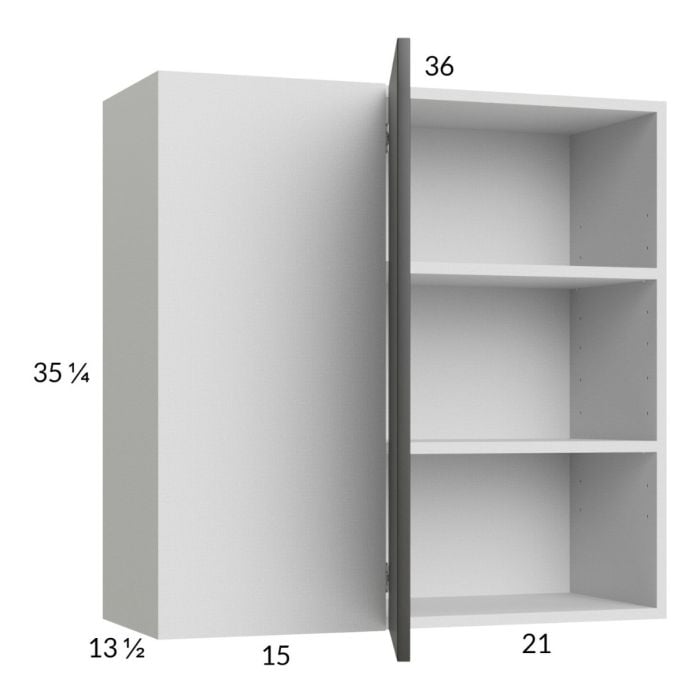 RTA Euro Cafe 36" x 35-1/4" Blind Corner Wall Cabinet with 1 Finished End Panel