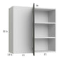 RTA Euro Cafe 36" x 35-1/4" Blind Corner Wall Cabinet with 2 Finished End Panels