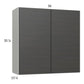 RTA Euro Cafe 36" x 35-1/4" Wall Cabinet with 1 Finished End Panel